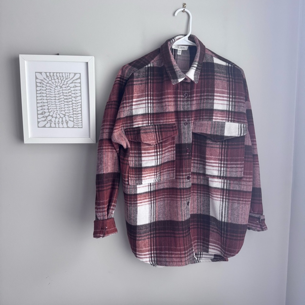 12th Tribe Plaid Shacket